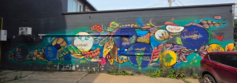 mural in Sault Ste. Marie by artist unknown.