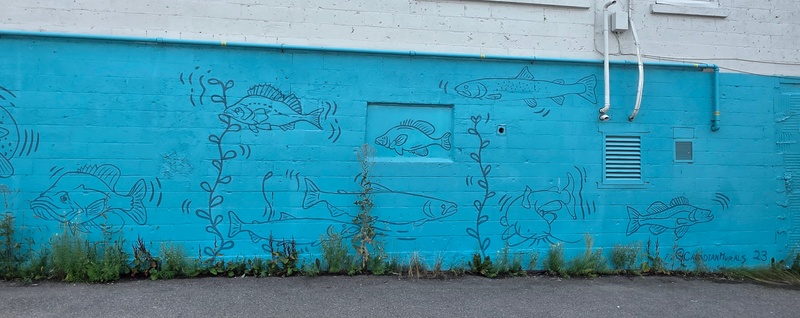 mural in Sault Ste. Marie by artist unknown.