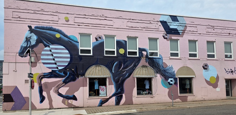 mural in Sault Ste. Marie by artist unknown.