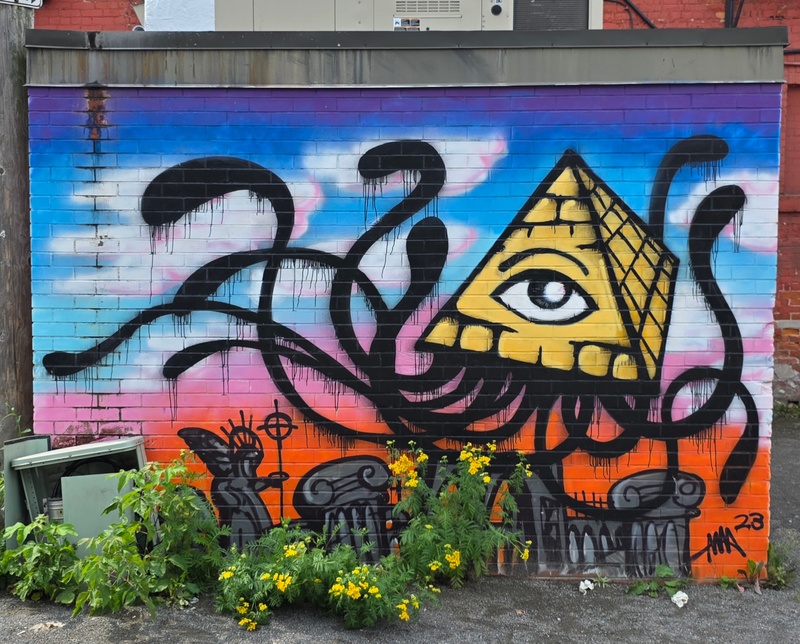 mural in Sault Ste. Marie by artist unknown.