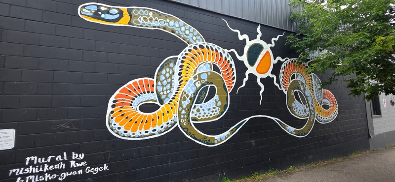 mural in Sault Ste. Marie by artist unknown.