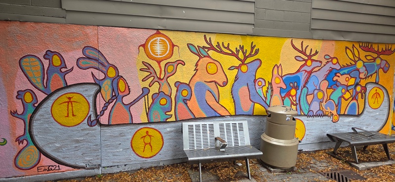 mural in Sault Ste. Marie by artist unknown.