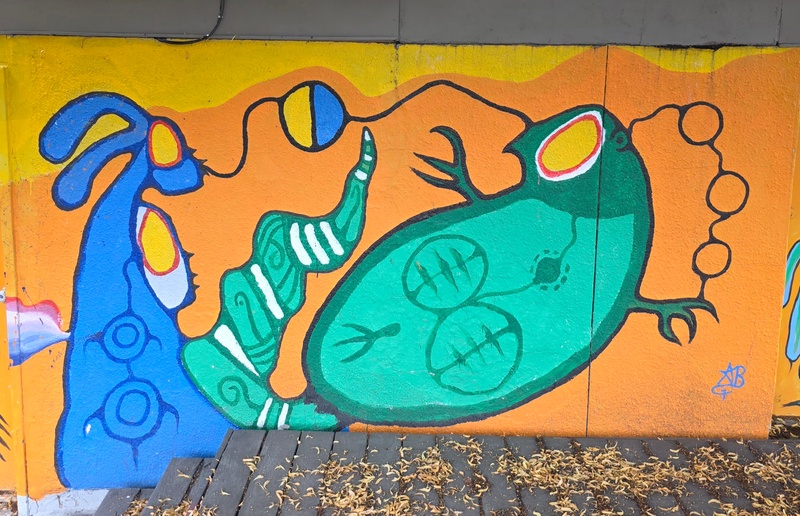 mural in Sault Ste. Marie by artist unknown.