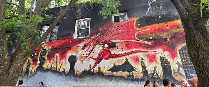 mural in Sault Ste. Marie by artist unknown.