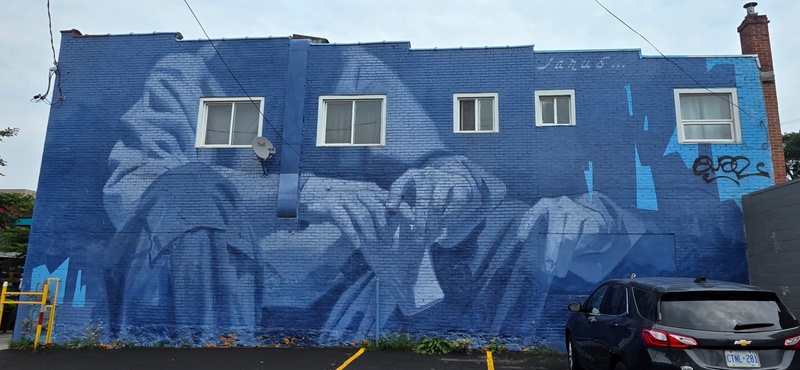 mural in Sault Ste. Marie by artist Emmanuel Jarus.