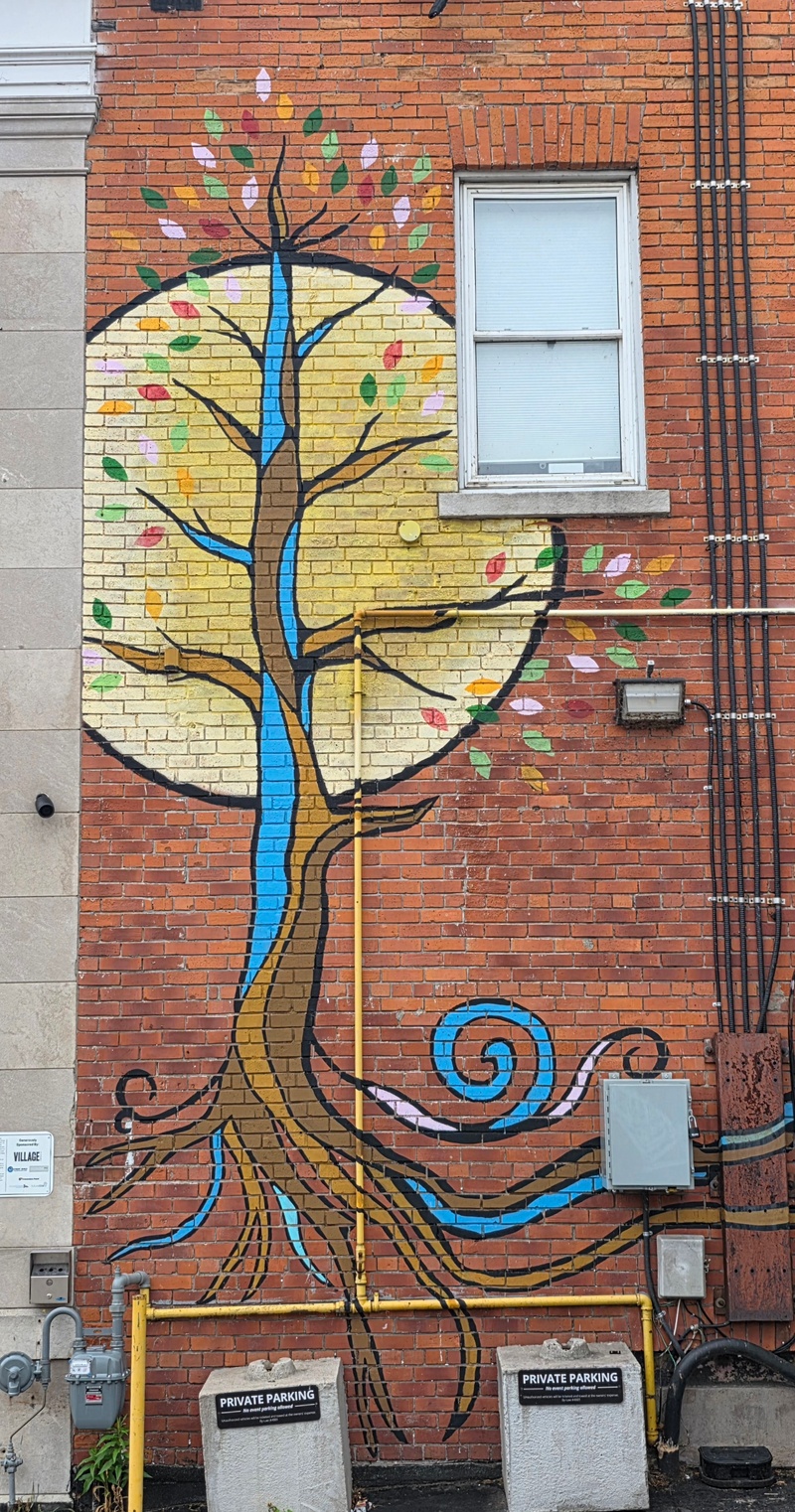 mural in Sault Ste. Marie by artist unknown.