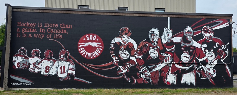 mural in Sault Ste. Marie by artist unknown.