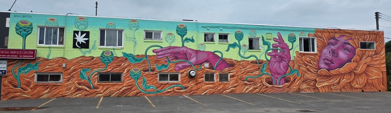 mural in Sault Ste. Marie by artist unknown.