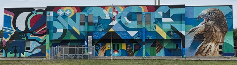 mural in Sault Ste. Marie by artist unknown.