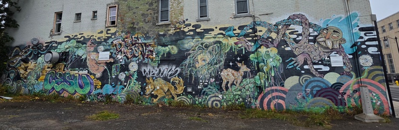 mural in Thunder Bay by artist unknown.