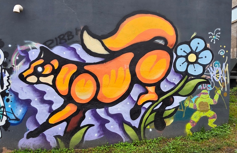 mural in Thunder Bay by artist unknown.