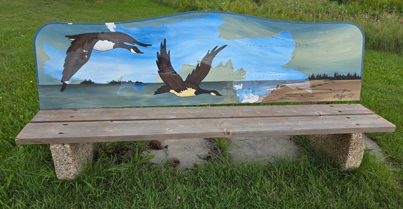 mural in Dryden by artist unknown.