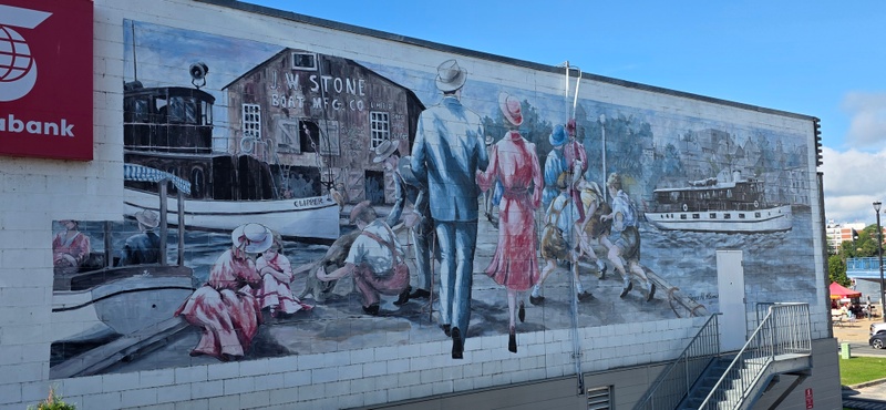 mural in Kenora by artist unknown.