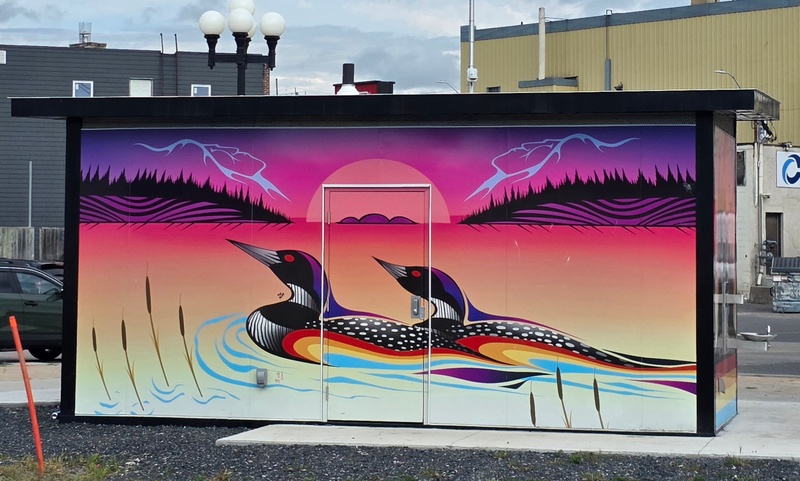 mural in Kenora by artist unknown.