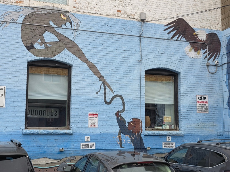 mural in Winnipeg by artist unknown.