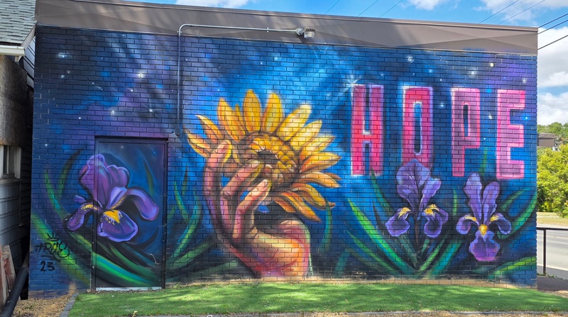 mural in Regina by artist unknown.