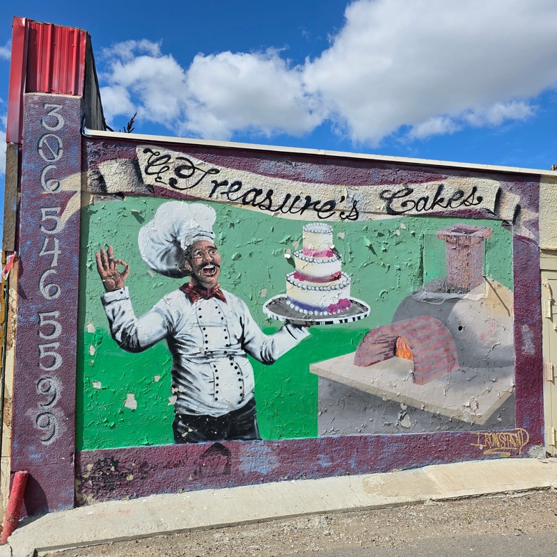 mural in Regina by artist unknown.