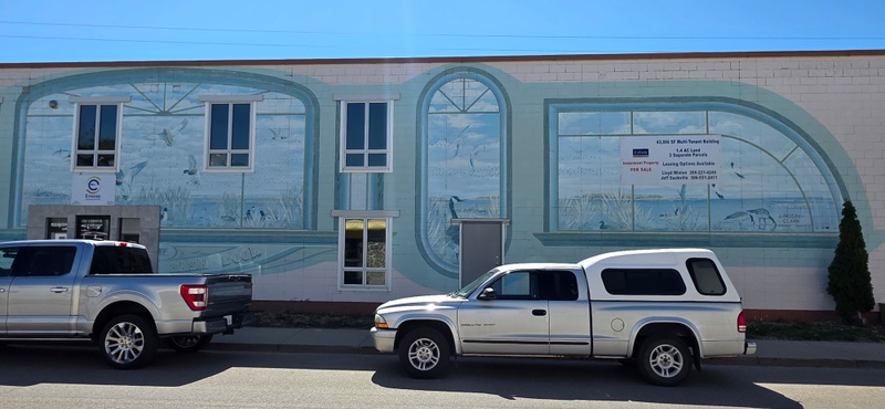 mural in Moose Jaw by artist unknown.