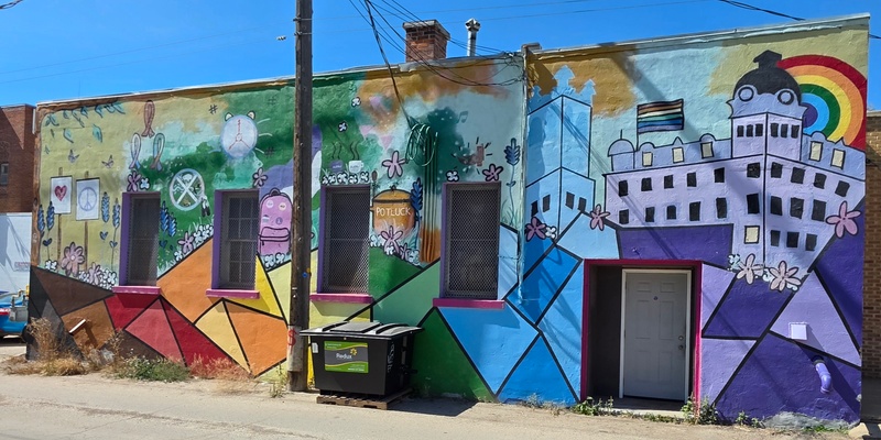 mural in Moose Jaw by artist unknown.