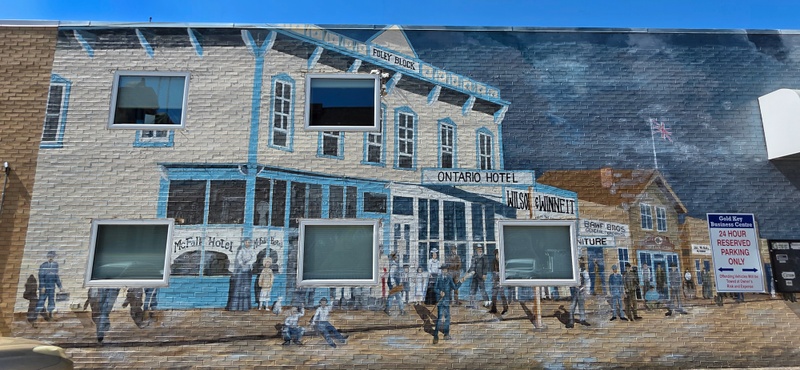 mural in Moose Jaw by artist unknown.