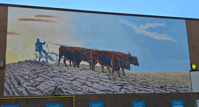 mural in Moose Jaw by artist unknown.