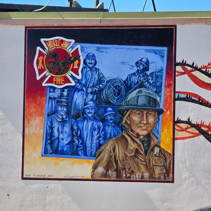 mural in Moose Jaw by artist unknown.