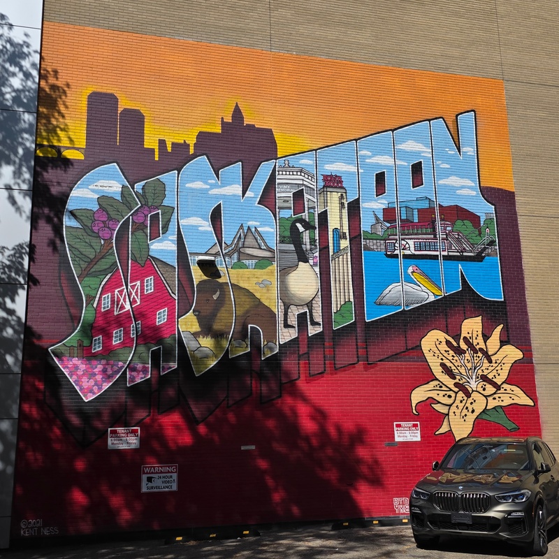 mural in Saskatoon by artist Kent Ness.