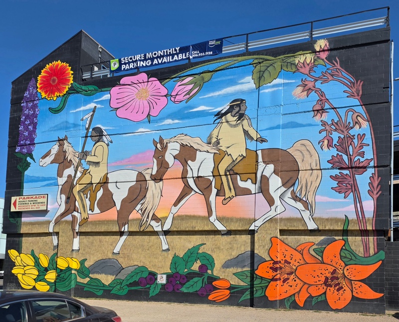 mural in Saskatoon by artist Kent Ness.