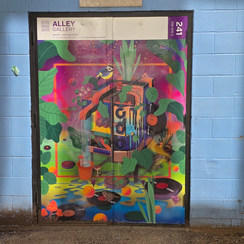 mural in Saskatoon by artist unknown.