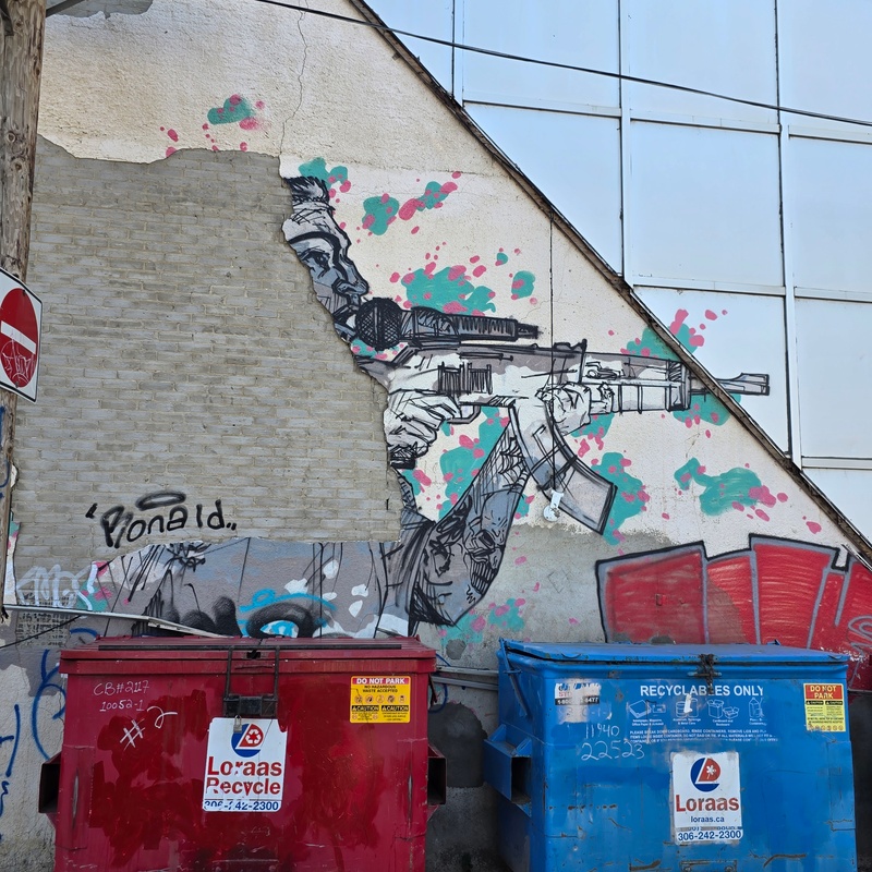 mural in Saskatoon by artist unknown.