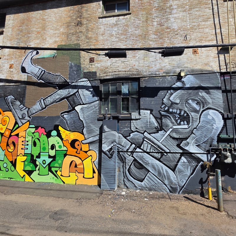 mural in Saskatoon by artist unknown.