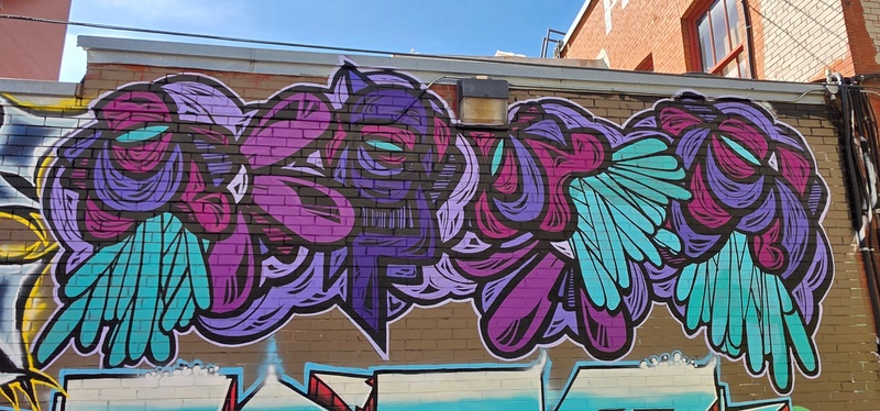 mural in Saskatoon by artist unknown.