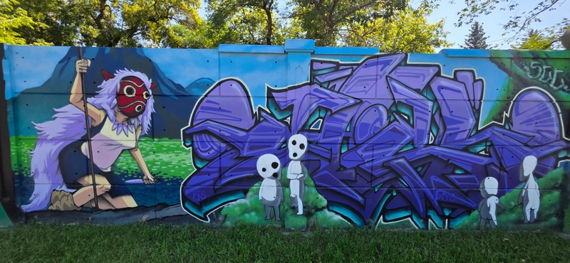 mural in Saskatoon by artist unknown.