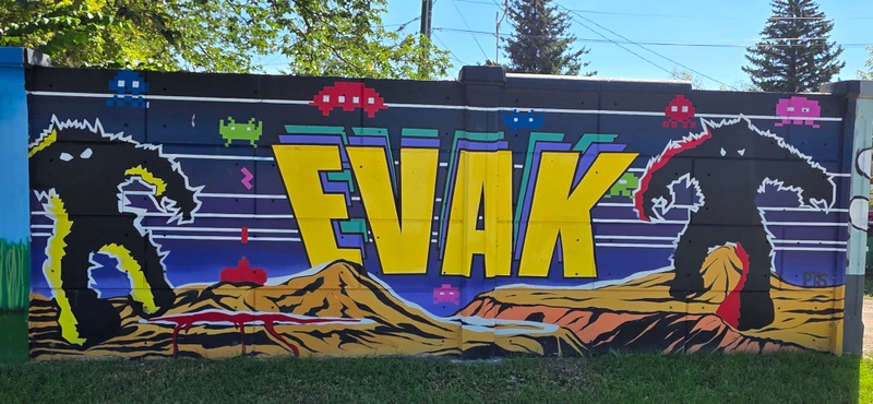 mural in Saskatoon by artist unknown.
