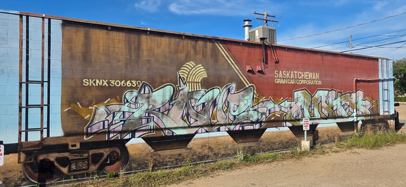 mural in North Battleford by artist unknown.