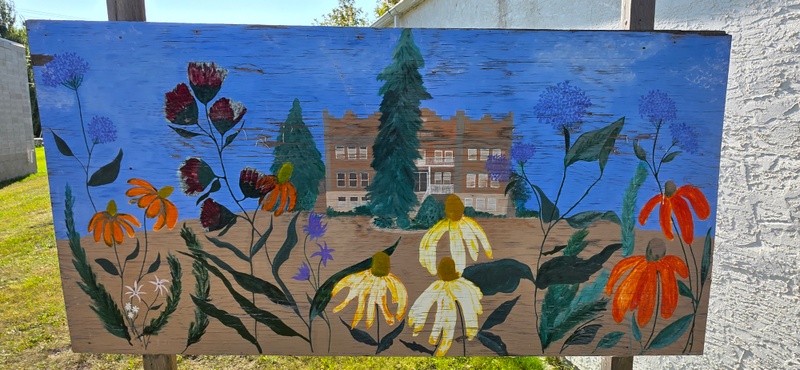mural in Mundare by artist unknown.