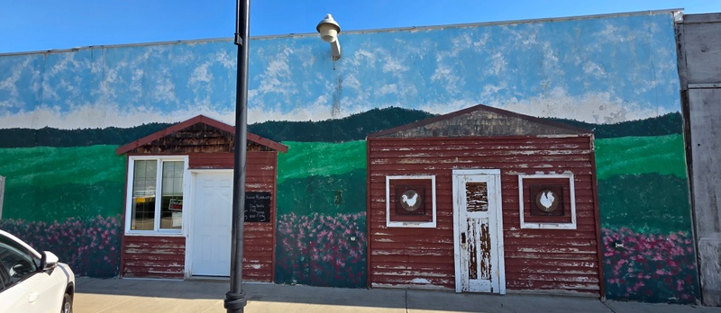 mural in Mundare by artist unknown.