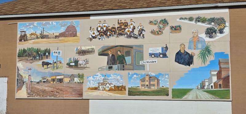 mural in Mundare by artist unknown.