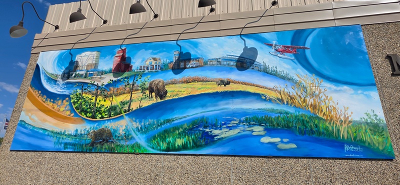 mural in Sherwood Park by artist unknown.