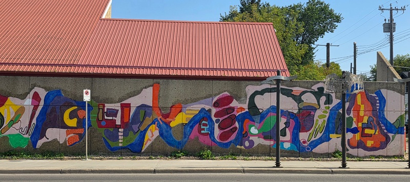 mural in Edmonton by artist unknown.