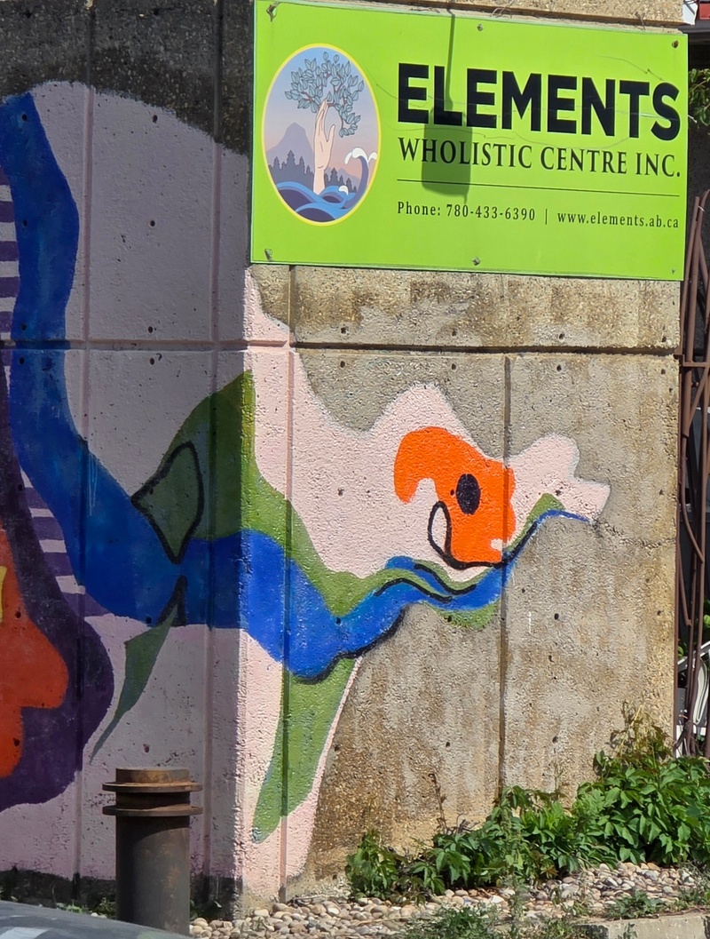 mural in Edmonton by artist unknown.