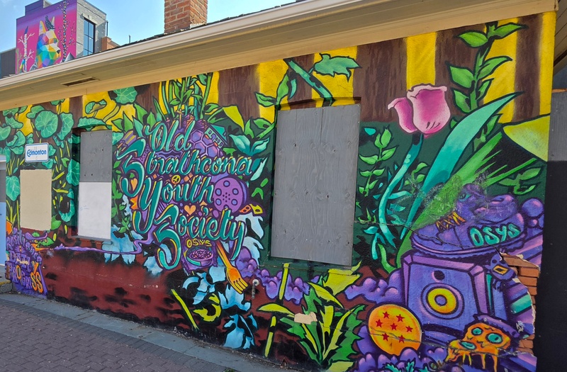 mural in Edmonton by artist unknown.