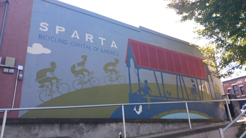 mural in Sparta by artist unknown.