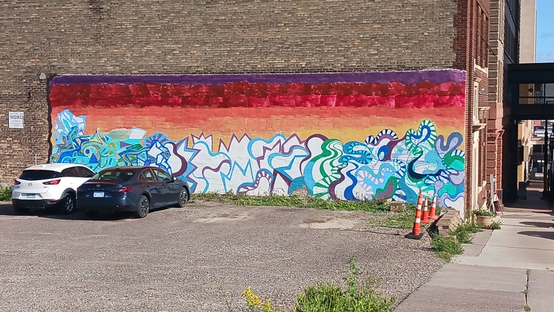 mural in Duluth by artist unknown.