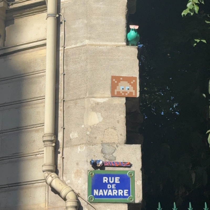 mural in Paris by artist Invader.