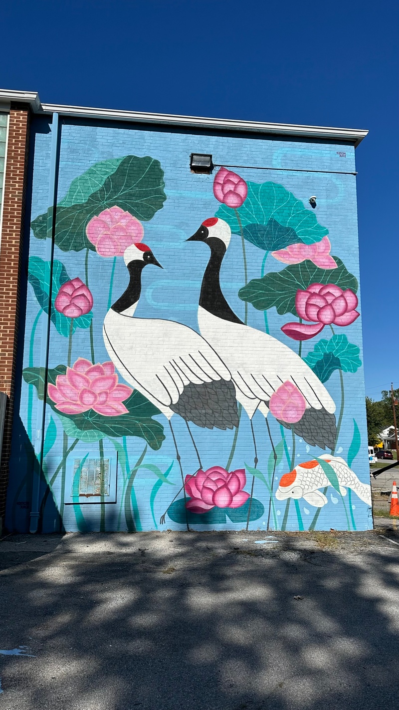 mural in Waynesboro by artist Julia Chon.