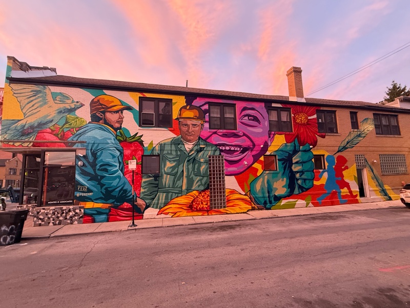 mural in Chicago by artist Fedz.