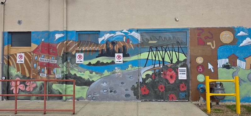 mural in Red Deer by artist unknown.