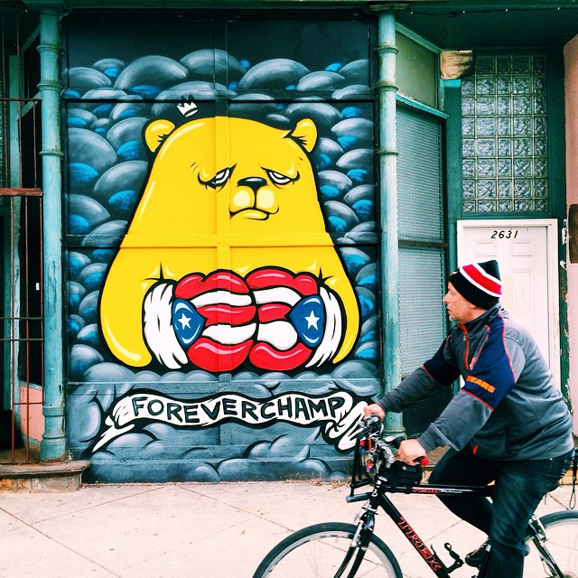 mural in Chicago by artist The Bear Champ. Tagged: character