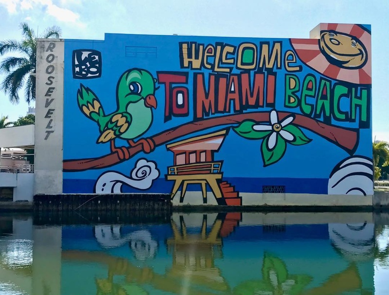 mural in Miami Beach by artist LEBO.